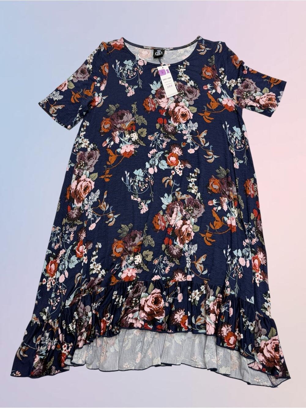 AGNES & DORA Women’s Medium Blue Floral Dress